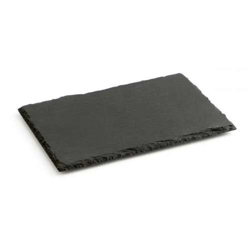 Gastro Fun keramisk serveringsfad med skifereffekt, sort 20 × 13 cm (12 stk.)