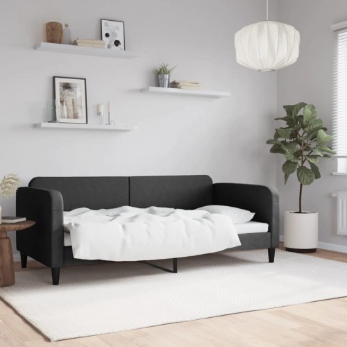 Daybed/sovesofa 90x190 cm i stof - sort