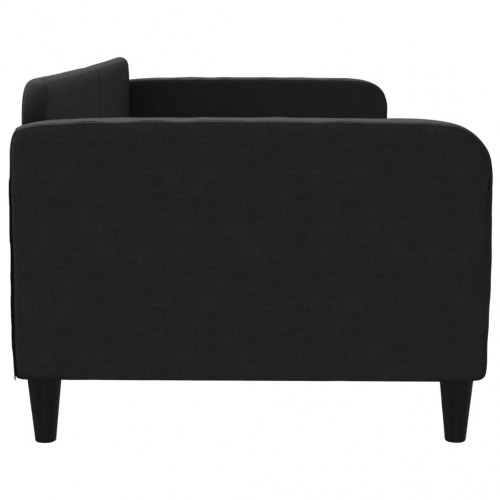 Daybed/sovesofa 90x190 cm i stof - sort