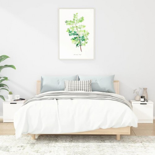 Sengebordssæt 2 stk. - hvid, 40 x 39 x 40 cm
