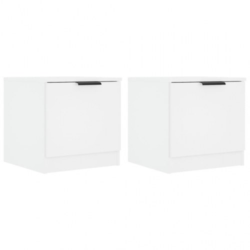 Sengebordssæt 2 stk. - hvid, 40 x 39 x 40 cm