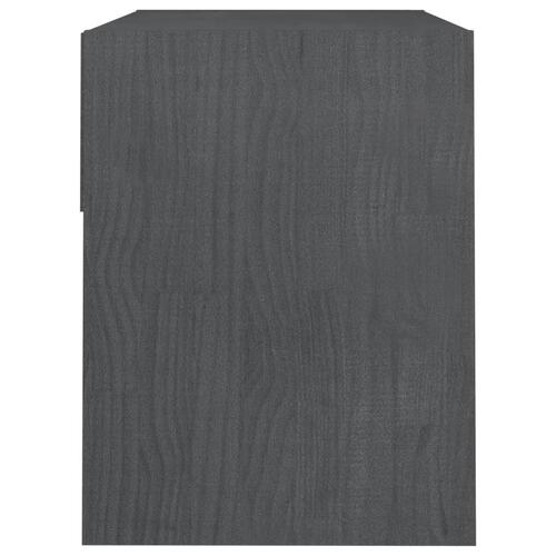 Sengeborde 2 stk. 40x31x40 cm massivt fyrretræ grå