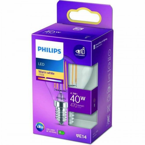 LED pære Philips Classic E14 4,3 W (erstatter 40 W) 2700 K