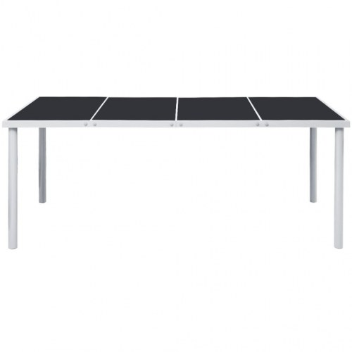 Havebord 190x90x74 cm stål sort