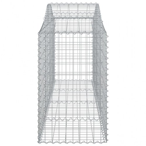 Buede gabionkurve - 4 stk. 200×50×80/100 cm i galvaniseret jern