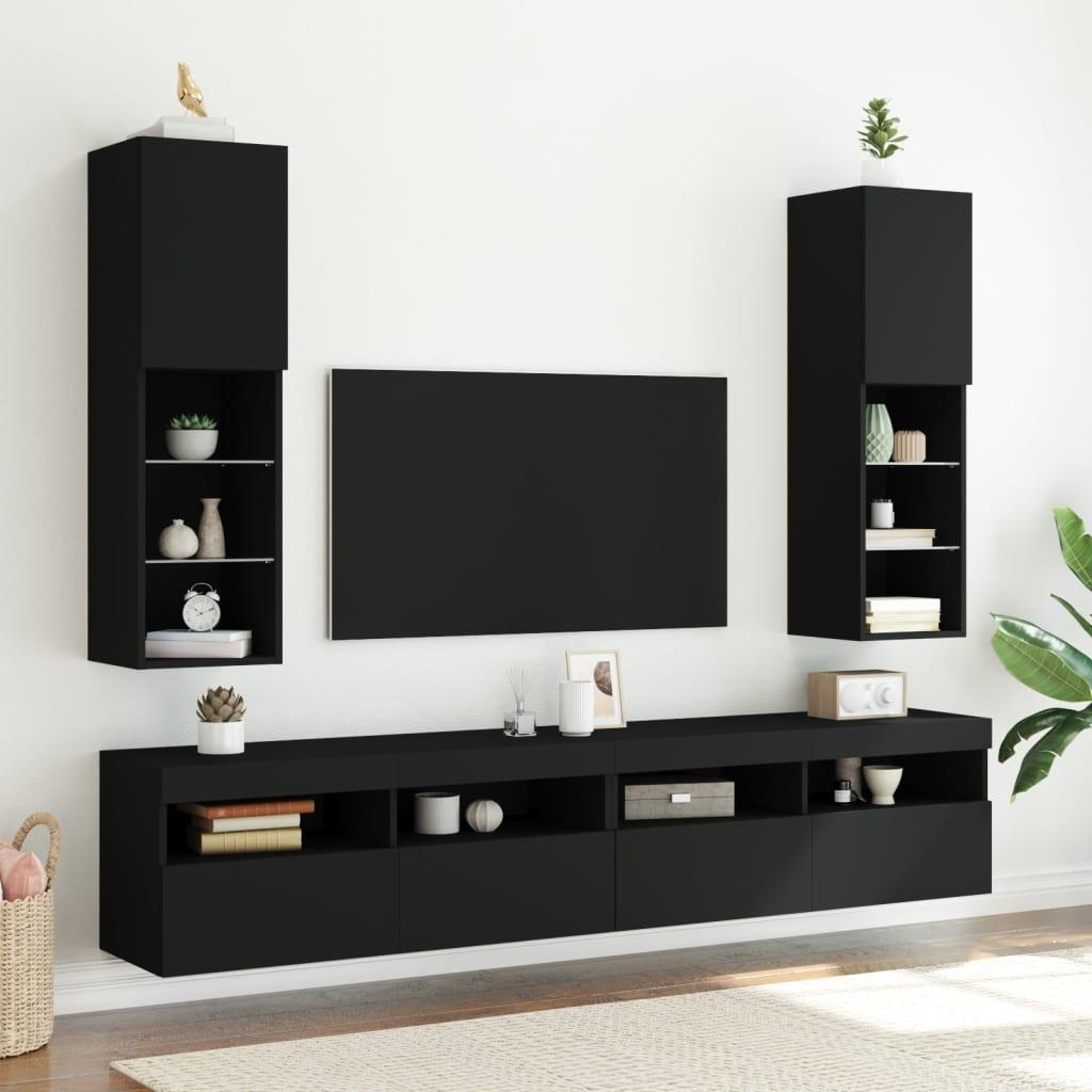 Borde Med Led Lys Stk 5x30x102 Sort