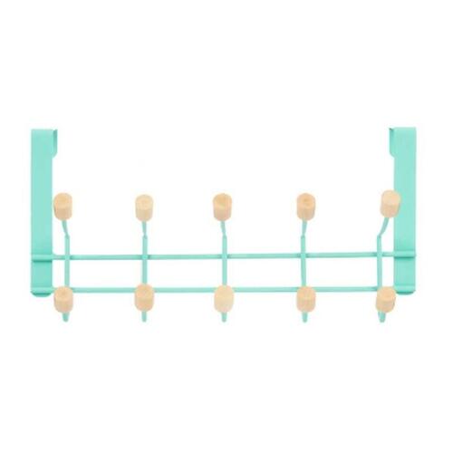Knagerække til dør Grøn Træ Metal 35 x 17 x 15 cm (6 enheder)
