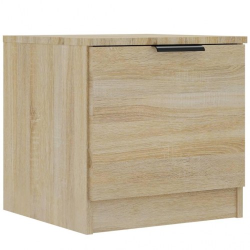 Sengeborde 2 stk. - 40×39×40 cm i sonoma-eg