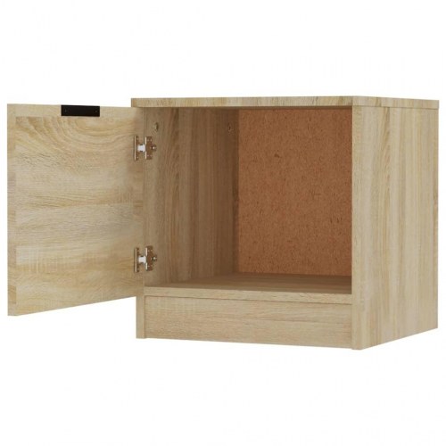 Sengeborde 2 stk. - 40×39×40 cm i sonoma-eg