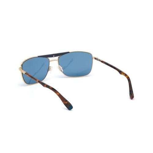 Web Eyewear WE0274-6032V solbriller til mænd - gylden ramme, blå linser Ø60 mm