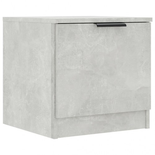 Sengeborde 2 stk. - 40×39×40 cm i betongrå, natborde med låge