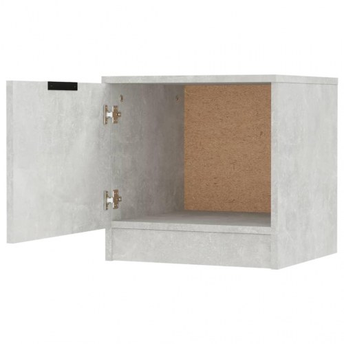 Sengeborde 2 stk. - 40×39×40 cm i betongrå, natborde med låge