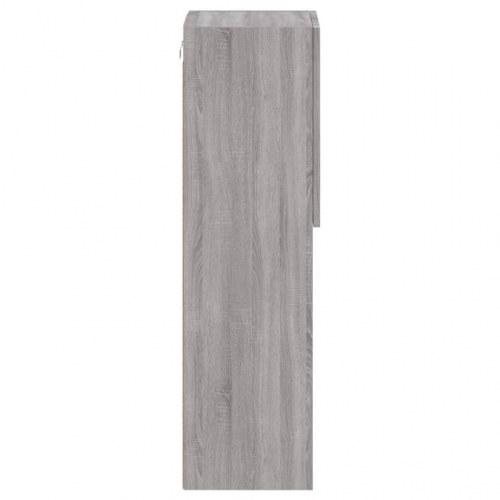 Tv-borde 2 stk. med LED-lys - 30,5 × 30 × 102 cm, grå sonoma-eg