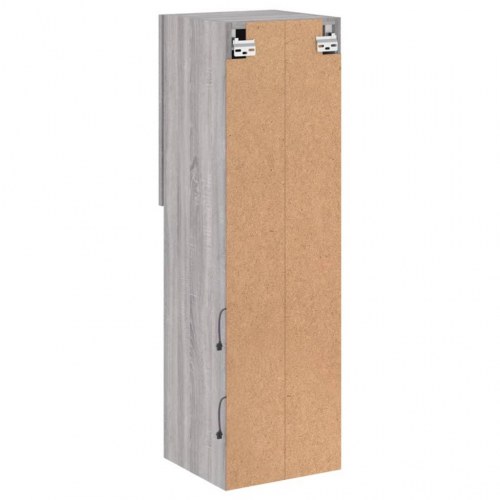 Tv-borde 2 stk. med LED-lys - 30,5 × 30 × 102 cm, grå sonoma-eg