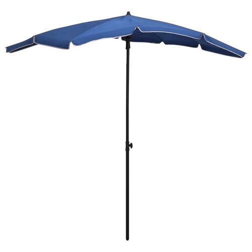Halv parasol med stang 200x130 cm azurblå
