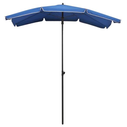 Halv parasol med stang 200x130 cm azurblå