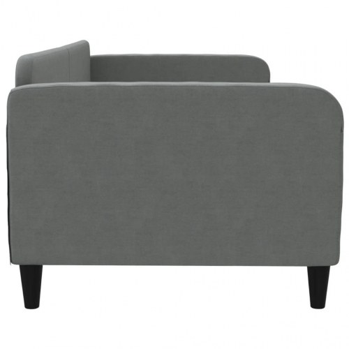 Daybed 90x190 cm i stof - mørkegrå sovesofa med lamelbund