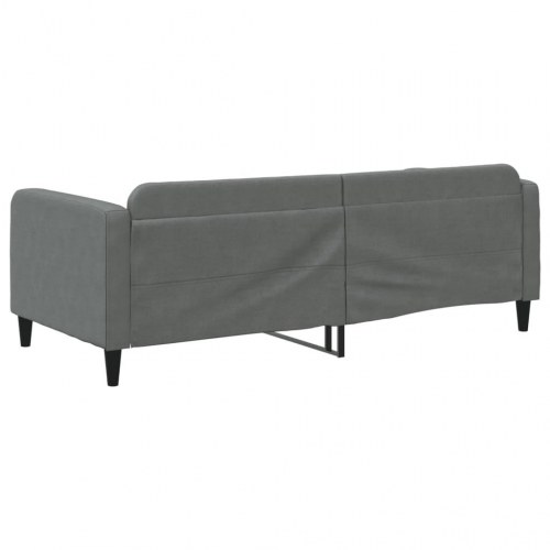 Daybed 90x190 cm i stof - mørkegrå sovesofa med lamelbund
