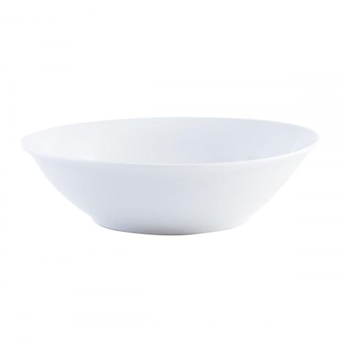 Basic salatskål i keramik, hvid 23 cm - 6 stk.