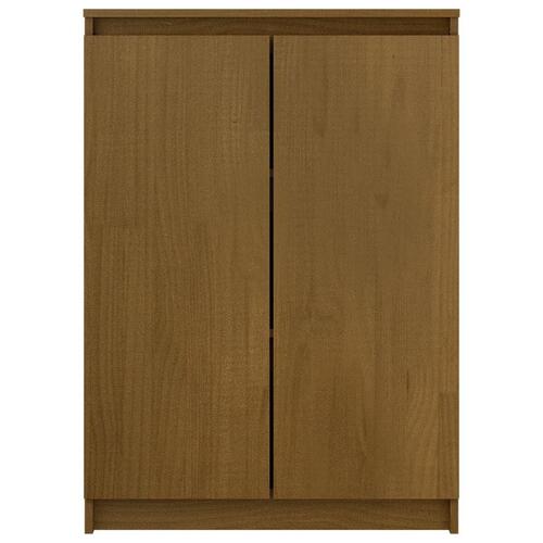 Skænk 60x36x84 cm massivt fyrretræ honningbrun