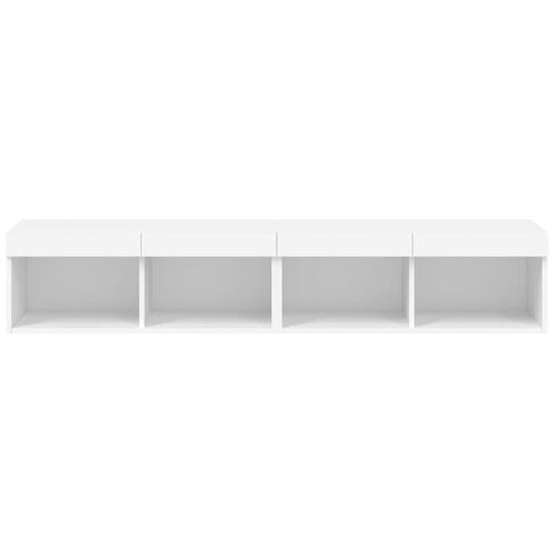 Tv-borde 2 stk. med LED-lys 80x30x30 cm hvid