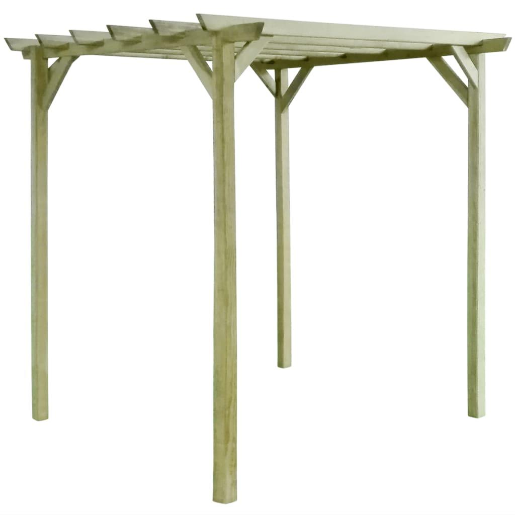 Have-pergola 2x2x2 m imprægneret fyrretræ