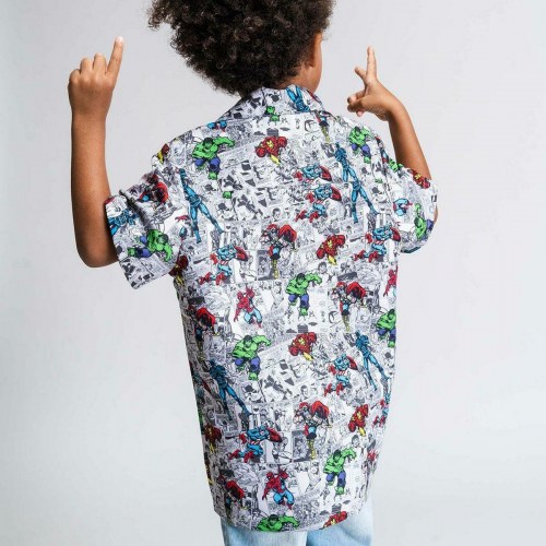 Marvel skjorte til drenge, lysegrå - 3 år, 100 % bomuld