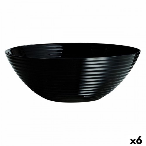Luminarc Harena salatskål - sort glas Ø 27 cm (6 stk.)