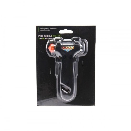 Nødhammer til bil - Premium Parts, sort