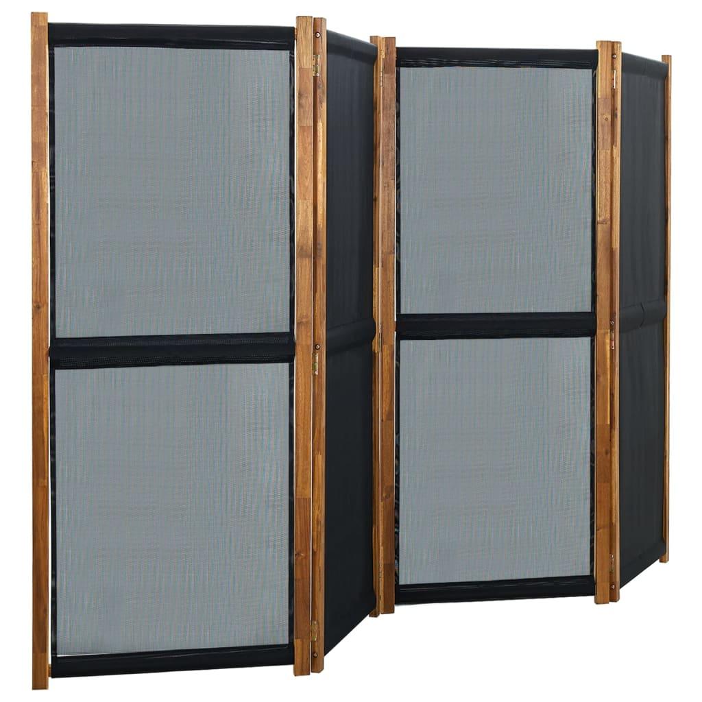 4-panels rumdeler 280x170 cm sort