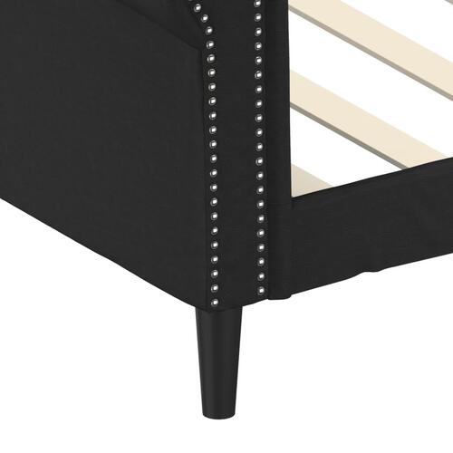 Daybed 80x200 cm kunstlæder sort