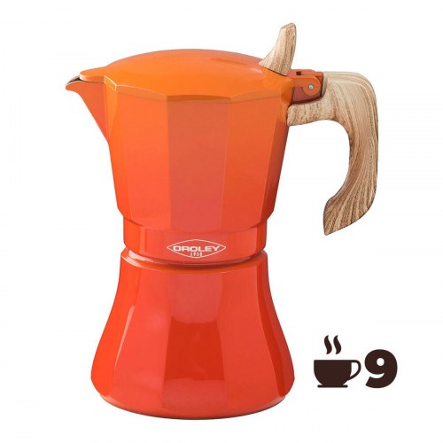 Oroley Petra italiensk espressokande - Orange, aluminium, 9 kopper