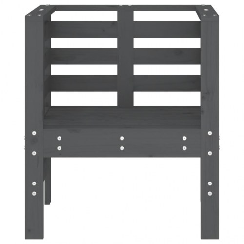 Havestole 2 stk. - 61,5 × 53 × 71 cm - massivt fyrretræ, grå