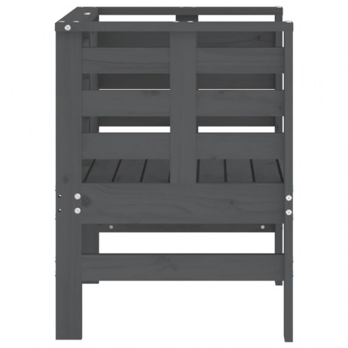 Havestole 2 stk. - 61,5 × 53 × 71 cm - massivt fyrretræ, grå