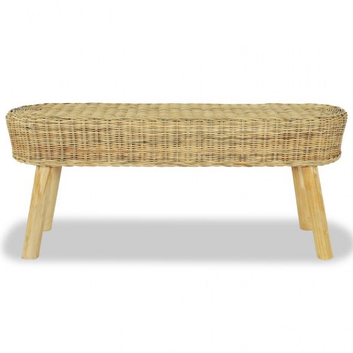 Entrébænk 110 x 35 x 45 cm naturligt rattan