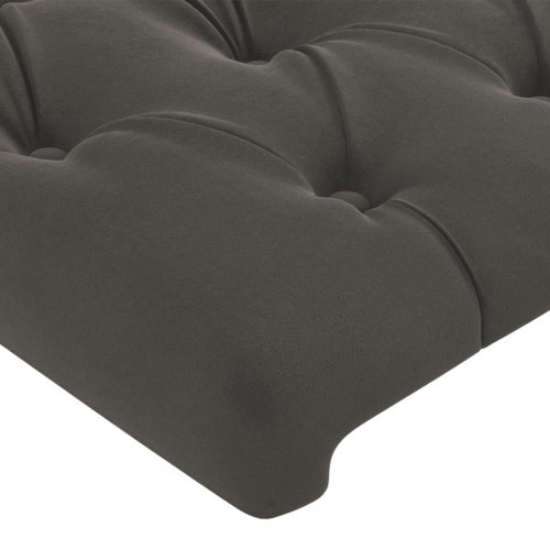 Sengegavl med LED-lys 90 x 7 x 78/88 cm - mørkegrå