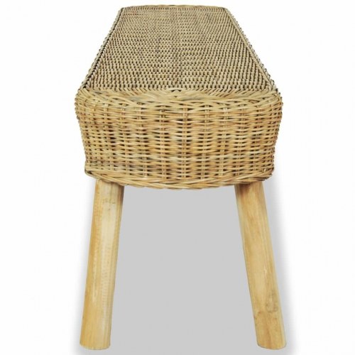 Entrébænk 110 x 35 x 45 cm naturligt rattan