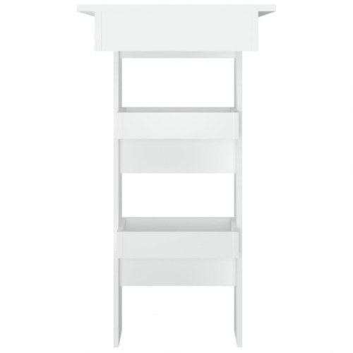 Vægmonteret barbord 102×45×103,5 cm i hvidt konstrueret træ
