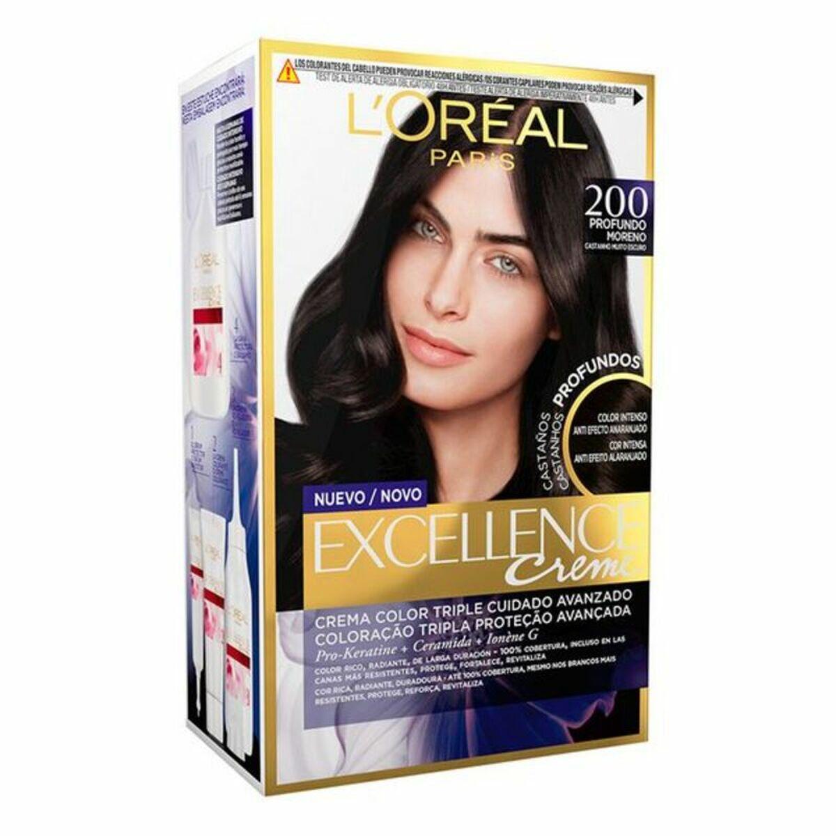 Permanent Farve Excellence Brunette L'Oreal Professionnel Paris 100 - true black