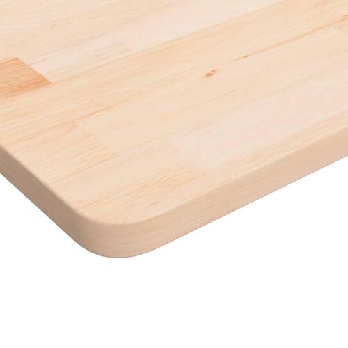 Firkantet bordplade 70x70x2,5 cm ubehandlet massivt egetræ
