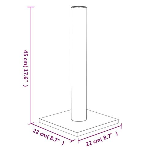 Kradsetræ 22x22x45 cm cremefarvet