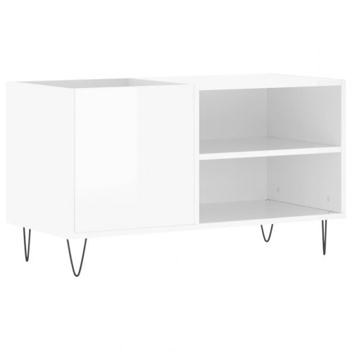 Vinylskab 85 x 38 x 48 cm - hvid højglans