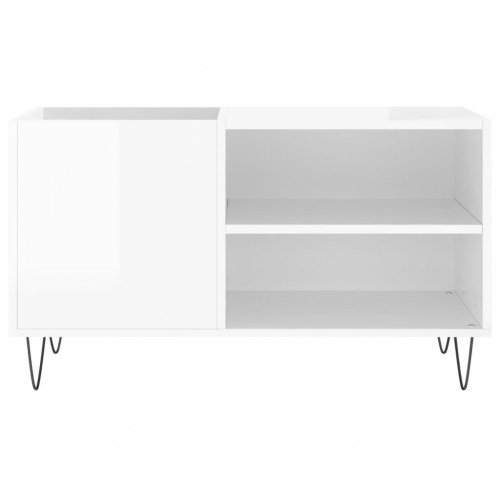 Vinylskab 85 x 38 x 48 cm - hvid højglans