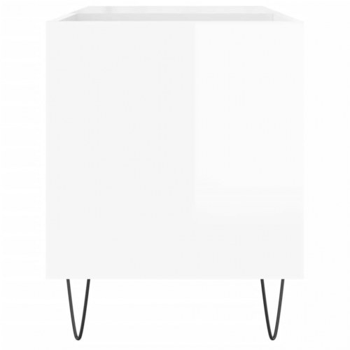 Vinylskab 85 x 38 x 48 cm - hvid højglans