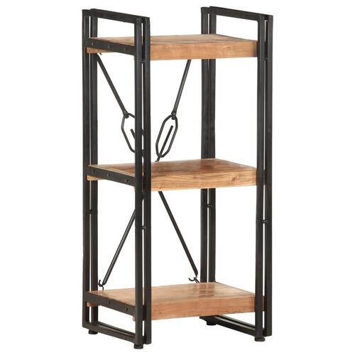 Bogreol m. 3 hylder 40x30x80 cm massivt akacietræ