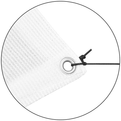 Solsejl/tarp med stænger HDPE firkantet 4 x 4 m hvid