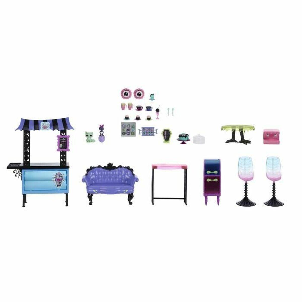 Tilbehør Til Dukkehus Monster High Cafeteria Des Goules