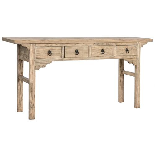 Konsol Home ESPRIT Gul Elmetræ 177 x 38 x 85 cm