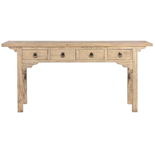 Konsol Home ESPRIT Gul Elmetræ 177 x 38 x 85 cm