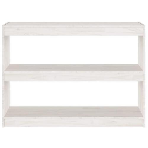 Bogreol/rumdeler 100x30x71,5 cm massivt fyrretræ hvid